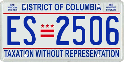 DC license plate ES2506