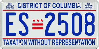 DC license plate ES2508