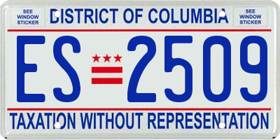 DC license plate ES2509