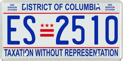 DC license plate ES2510