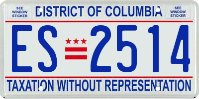 DC license plate ES2514