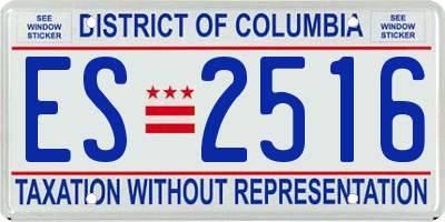 DC license plate ES2516
