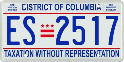 DC license plate ES2517