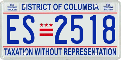 DC license plate ES2518