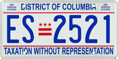 DC license plate ES2521