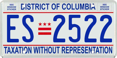 DC license plate ES2522