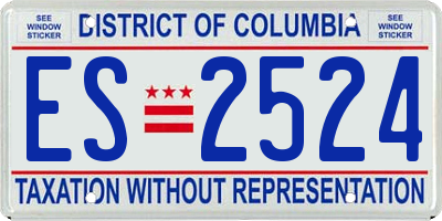 DC license plate ES2524