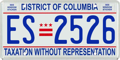 DC license plate ES2526