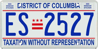DC license plate ES2527