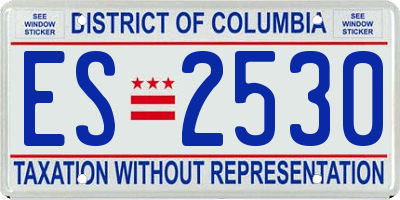 DC license plate ES2530