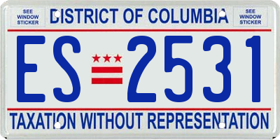 DC license plate ES2531
