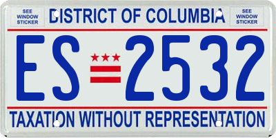 DC license plate ES2532