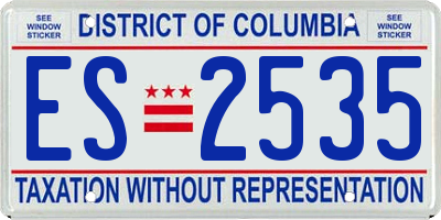 DC license plate ES2535