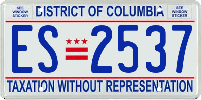 DC license plate ES2537