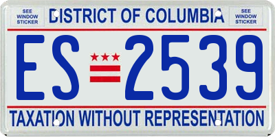 DC license plate ES2539