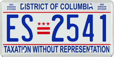 DC license plate ES2541