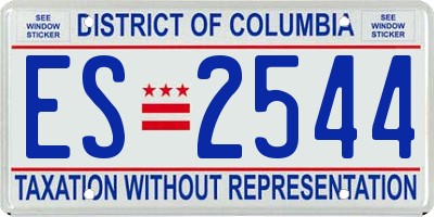 DC license plate ES2544