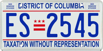 DC license plate ES2545