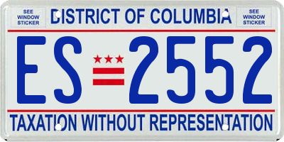 DC license plate ES2552