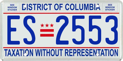 DC license plate ES2553