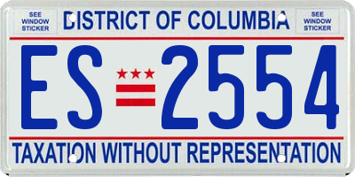 DC license plate ES2554