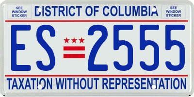 DC license plate ES2555