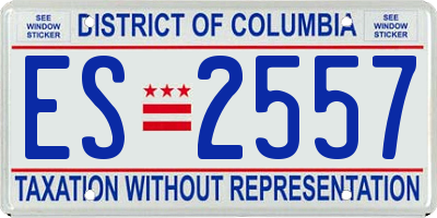 DC license plate ES2557