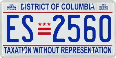 DC license plate ES2560