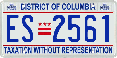 DC license plate ES2561