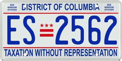 DC license plate ES2562