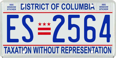 DC license plate ES2564