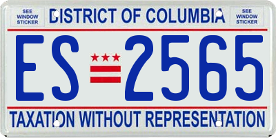DC license plate ES2565