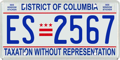 DC license plate ES2567