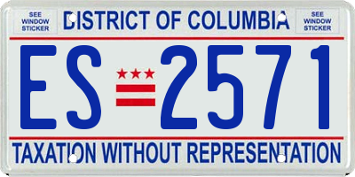 DC license plate ES2571