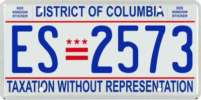 DC license plate ES2573