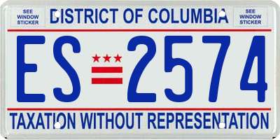 DC license plate ES2574