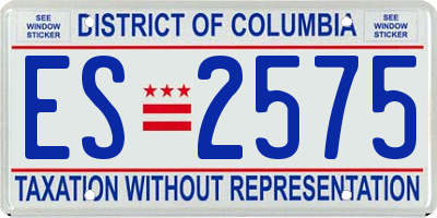 DC license plate ES2575