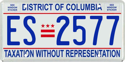 DC license plate ES2577