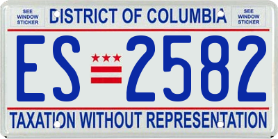 DC license plate ES2582
