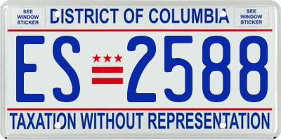 DC license plate ES2588