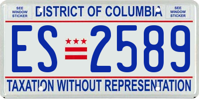 DC license plate ES2589