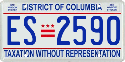 DC license plate ES2590