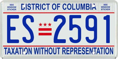 DC license plate ES2591