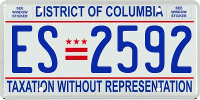 DC license plate ES2592