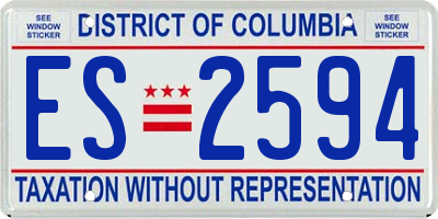 DC license plate ES2594
