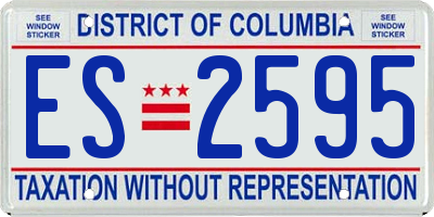 DC license plate ES2595