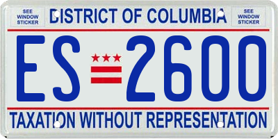 DC license plate ES2600