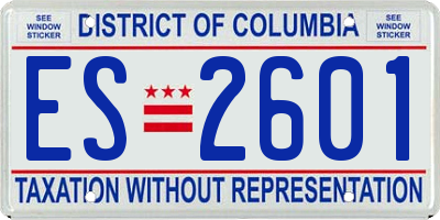 DC license plate ES2601