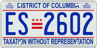 DC license plate ES2602