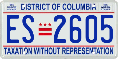 DC license plate ES2605